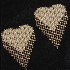 Rhinestone Heart Pattern Nipple Covers